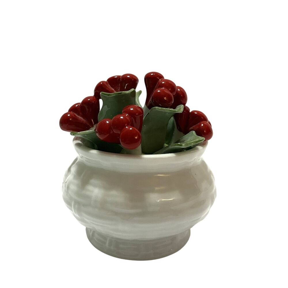 Aynsley England December Bouquet Holly Berries Bone China Hand Painted Modeled